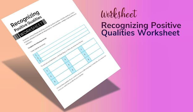 PLR Worksheets - Recognizing Positive Qualities Worksheet - PLR.me