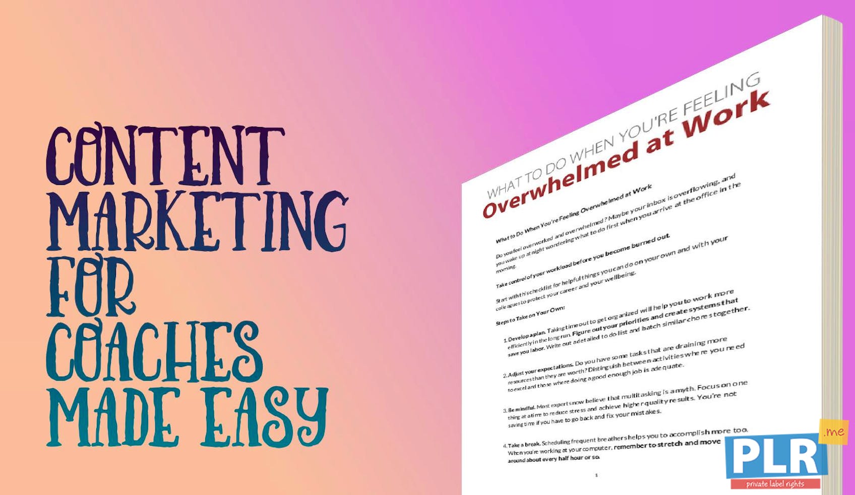 PLR Articles & Blog Posts - What To Do When Youre Feeling