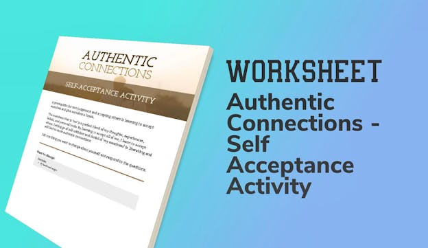 PLR Worksheets - Authentic Connections - Self Acceptance Activity - PLR.me