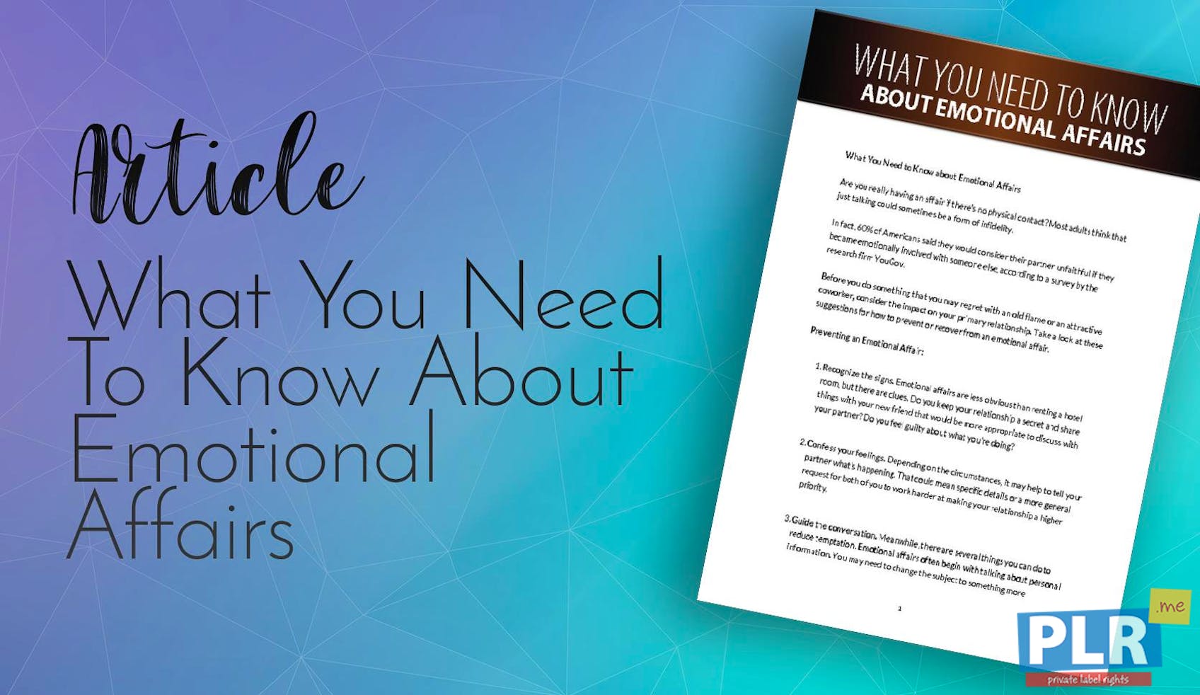 PLR Articles & Blog Posts - What You Need To Know About Emotional