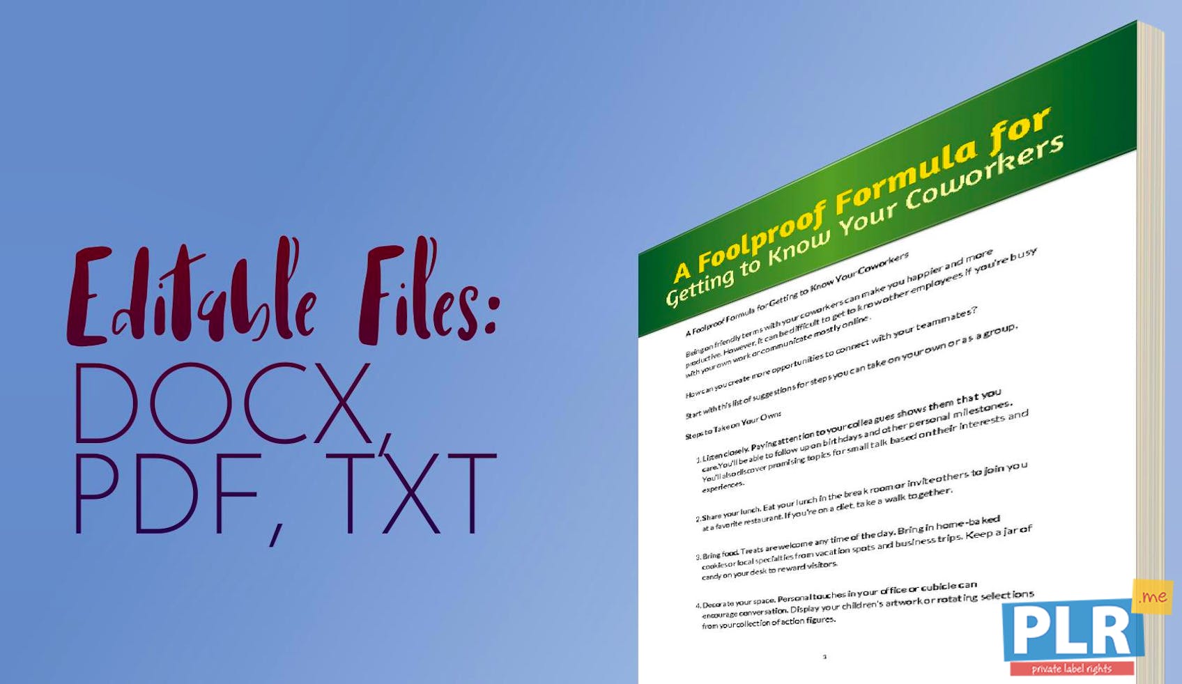 PLR Articles & Blog Posts - A Foolproof Formula For Getting To