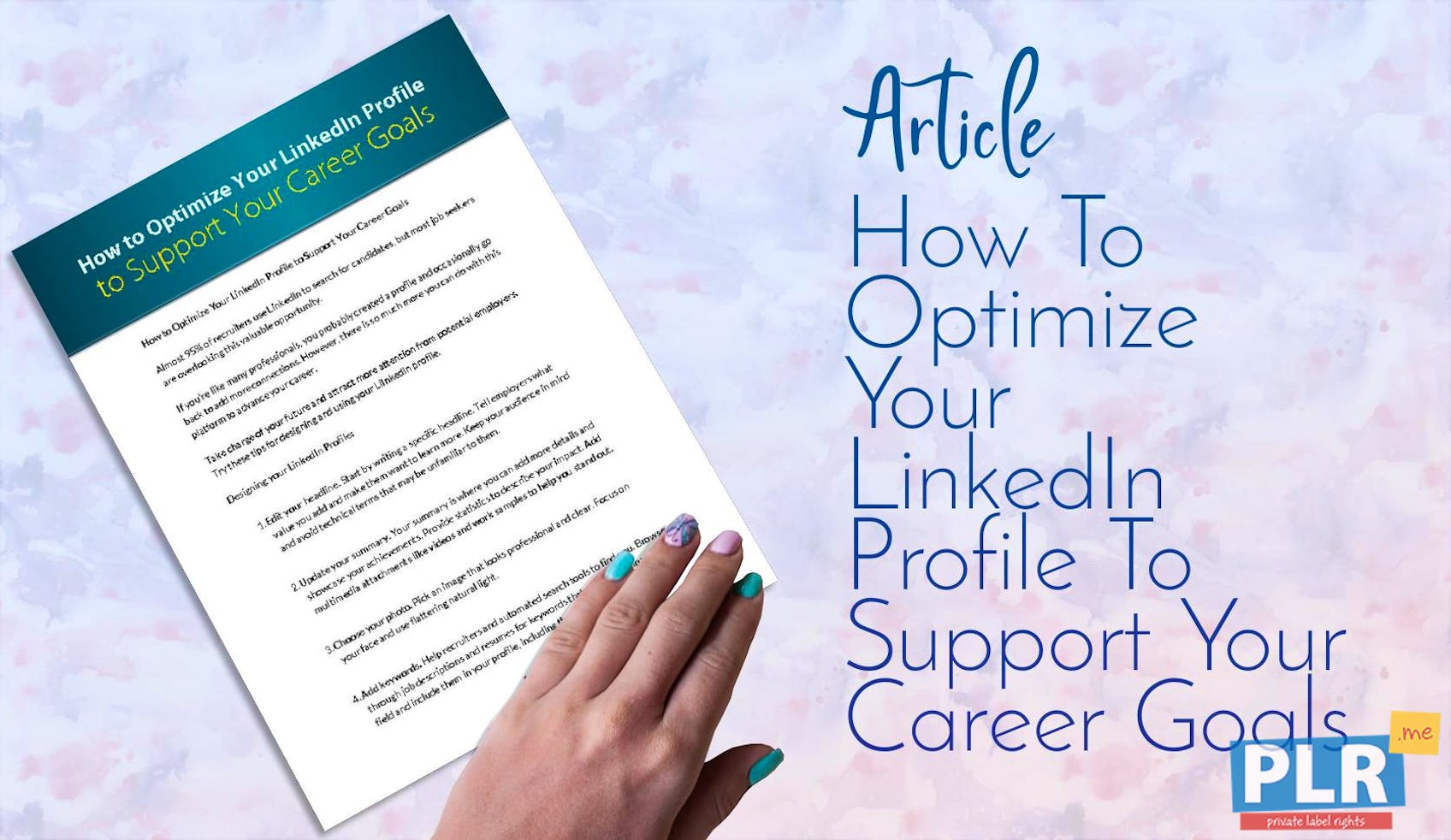 PLR Articles & Blog Posts - How To Optimize Your LinkedIn Profile