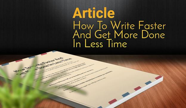 Fast Less Time PLR Articles & Blog Posts - How To Write Faster And Get More Done In ...