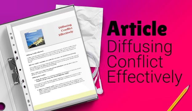 PLR Articles & Blog Posts - Diffusing Conflict Effectively - PLR.me