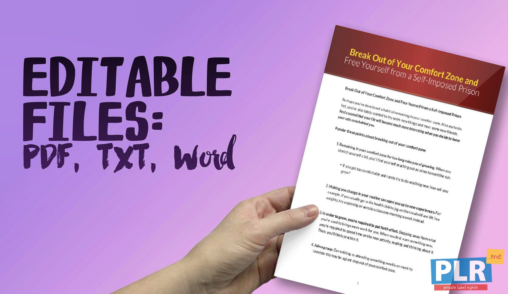 Plr Articles Blog Posts Break Out Of Your Comfort Zone And