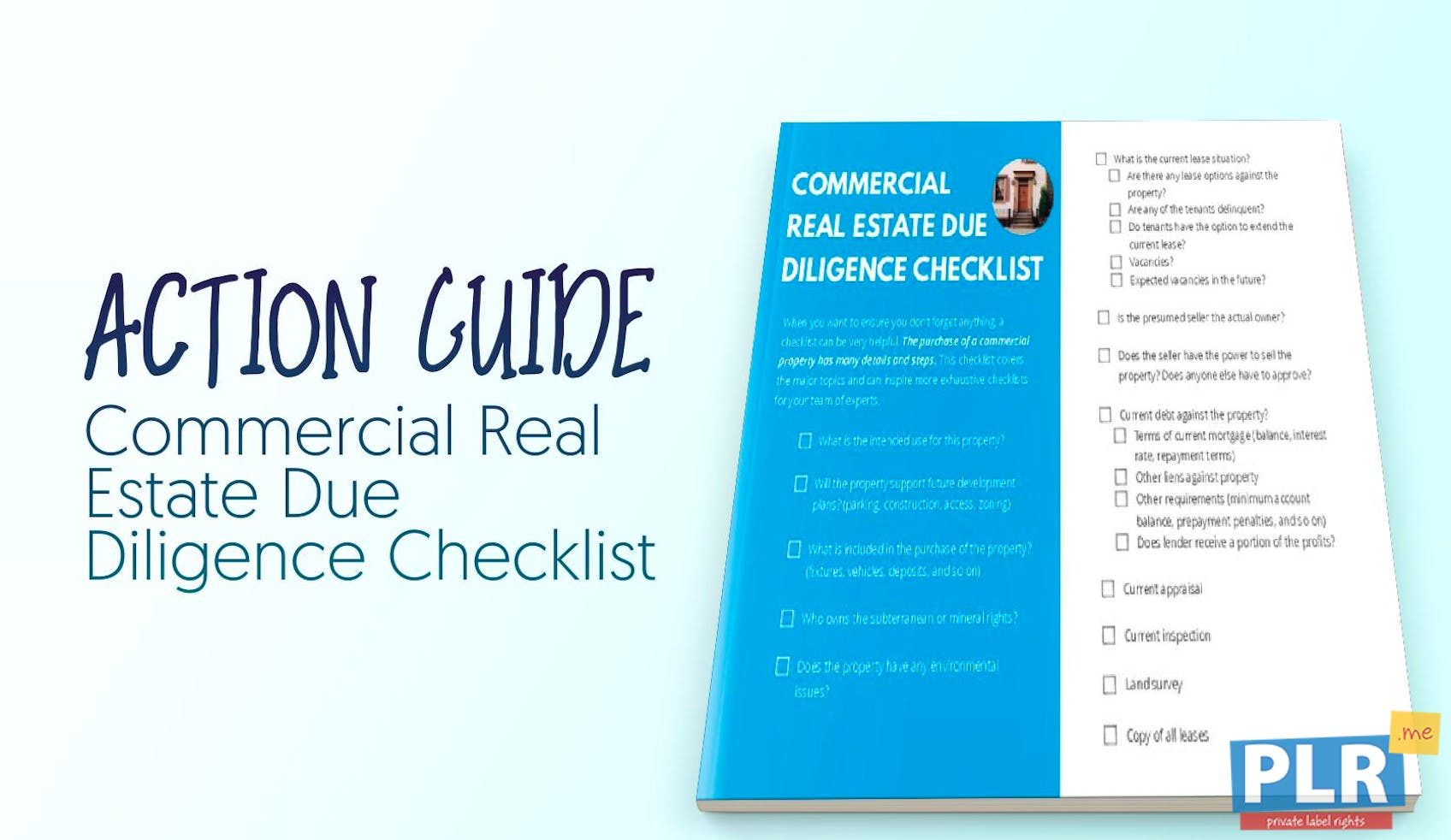 PLR Action Guides, Coaching Handouts & Lead Magnets - Commercial