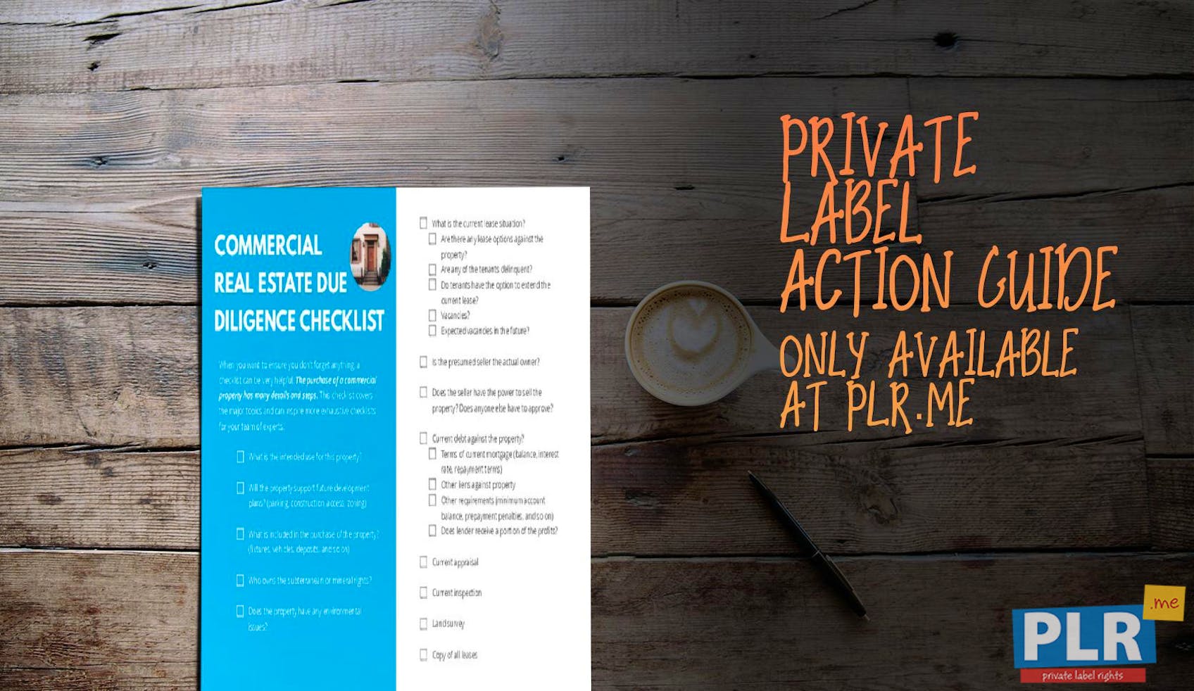 PLR Action Guides, Coaching Handouts & Lead Magnets - Commercial